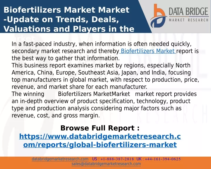 biofertilizers market market update on trends