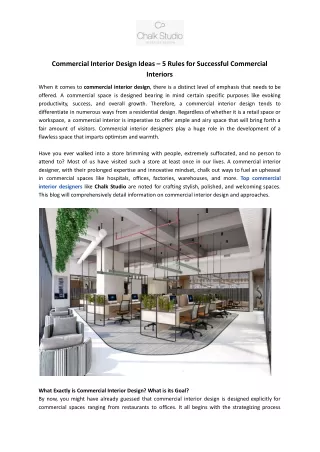 commercial interior design ideas 5 rules