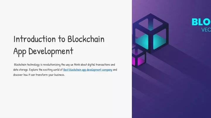 introduction to blockchain app development