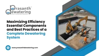 Expert Complete Dewatering System Services