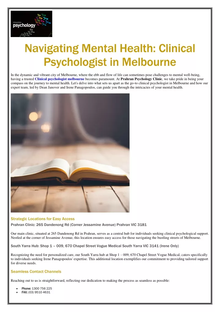 navigating mental health clinical psychologist