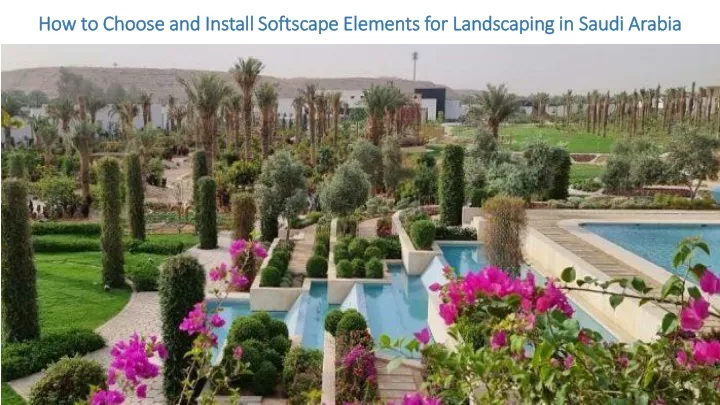 how to choose and install softscape elements for landscaping in saudi arabia