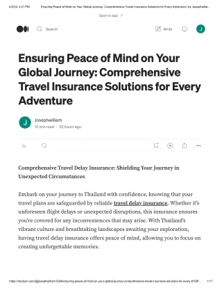 Ensuring Peace of Mind on Your Global Journey_ Comprehensive Travel Insurance Solutions for Every Adventure