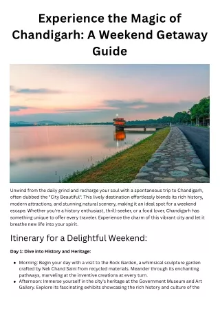 Experience the Magic of Chandigarh A Weekend Getaway Guide_compressed