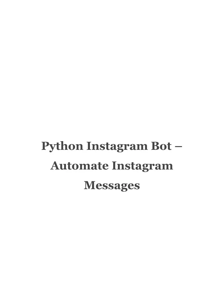 python instagram bot