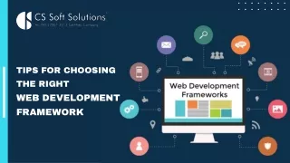 Tips for Choosing the Right Web Development Framework