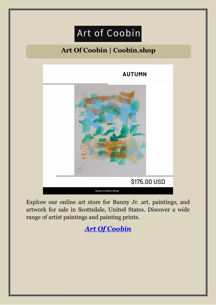 art of coobin coobin shop