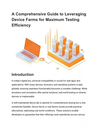 a comprehensive guide to leveraging device farms