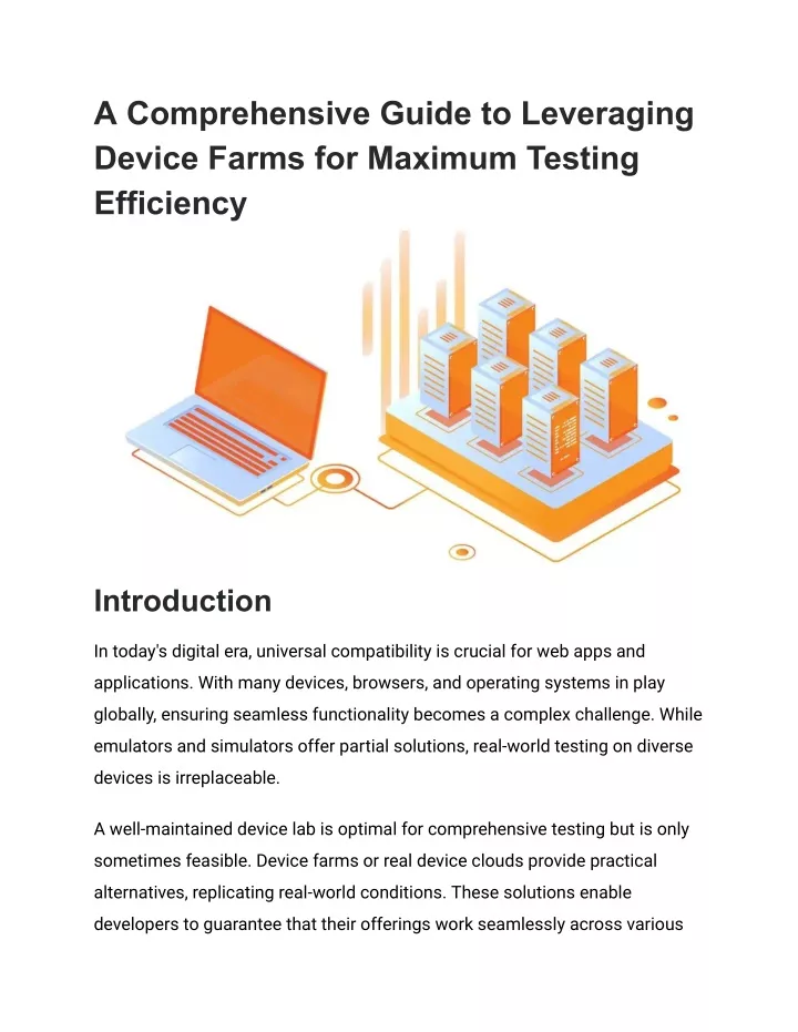 a comprehensive guide to leveraging device farms