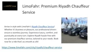 LimoFahr_ Premium Riyadh Chauffeur Service
