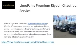 limofahr premium riyadh chauffeur service