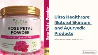 Ultra Healthcare Natural Skincare and Ayurvedic Products