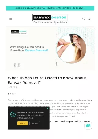 What Are the Essential Facts About Ear Wax Removal?