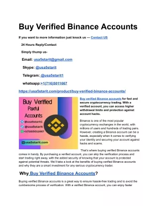 Buy Verified Binance Accounts