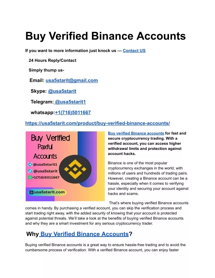 buy verified binance accounts