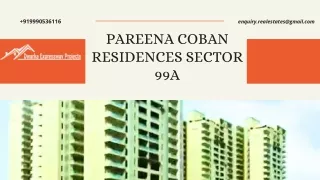 Pareena Coban Residences Sector 99A Gurgaon (2)