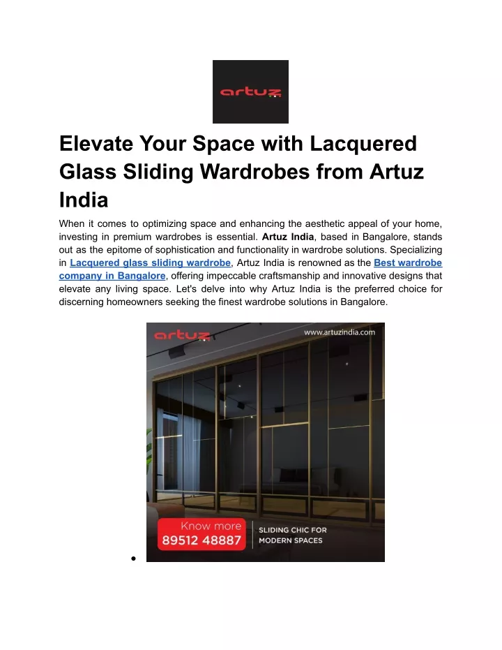elevate your space with lacquered glass sliding