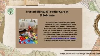 Trusted Bilingual Toddler Care at El Sobrante