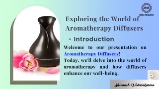 Exploring the World of Aromatherapy Diffusers