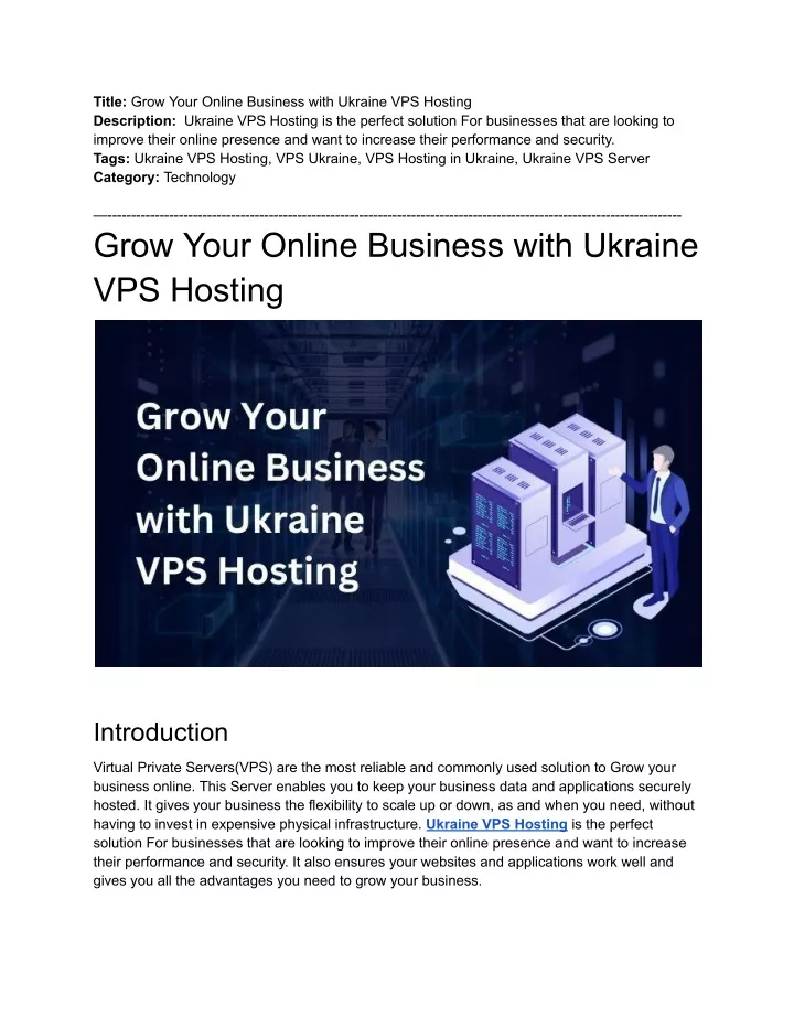 title grow your online business with ukraine