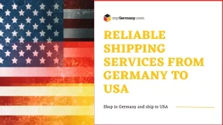 Shipping from Germany to the USA