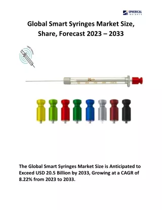 global smart syringes market size share forecast