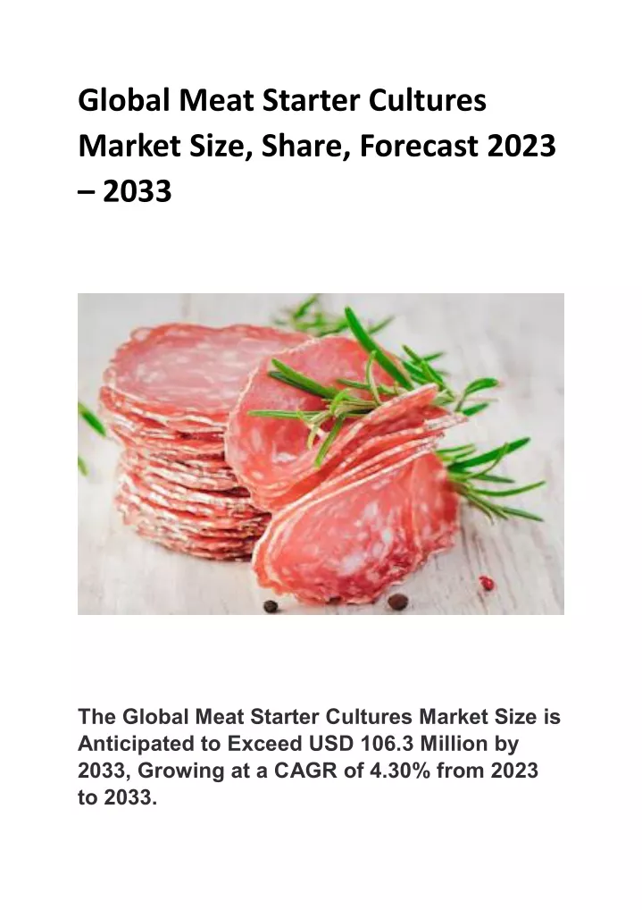 global meat starter cultures market size share