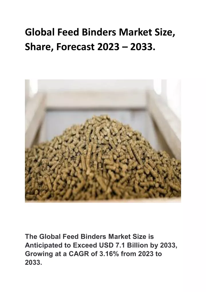 global feed binders market size share forecast