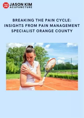 Pain Management Specialist Orange County - Jason Kim Acupuncture
