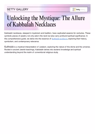 Personalize Your Spirituality: Custom Kabbalah Necklaces Tailored to You