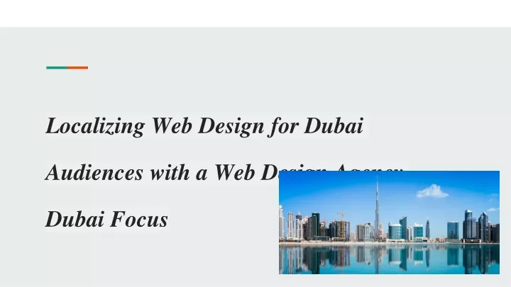 localizing web design for dubai audiences with a web design agency dubai focus