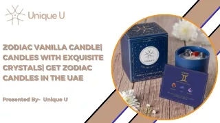 Zodiac Vanilla Candle| Candles with Exquisite Crystals| Get Zodiac Candles in th