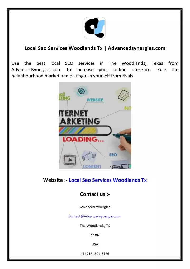 local seo services woodlands tx advancedsynergies