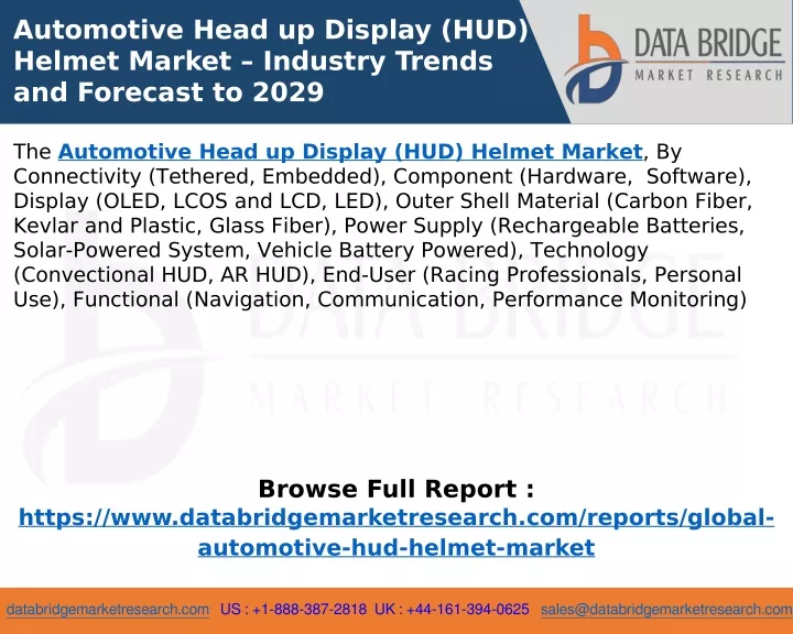 automotive head up display hud helmet market