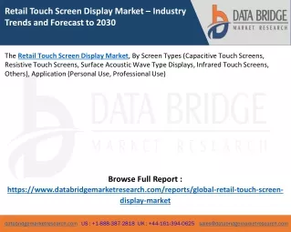 retail touch screen display market industry