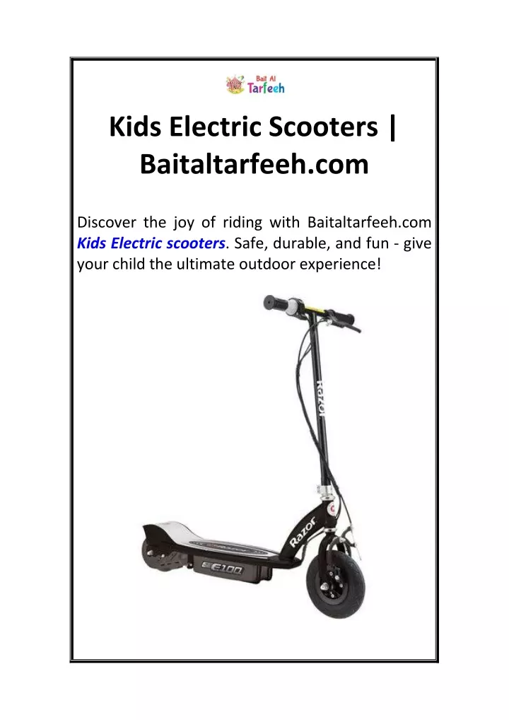 kids electric scooters baitaltarfeeh com