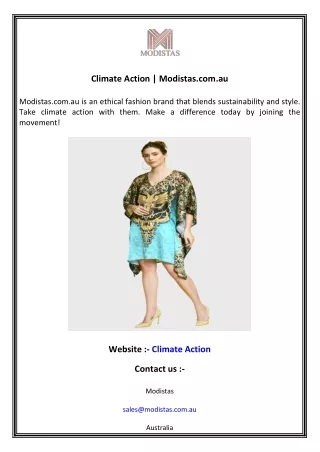 Climate Action   Modistas.com.au