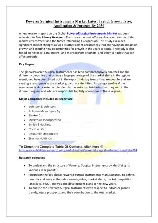 powered surgical instruments market latest trend