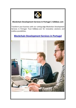 Blockchain Development Services In Portugal  Edibbee.com