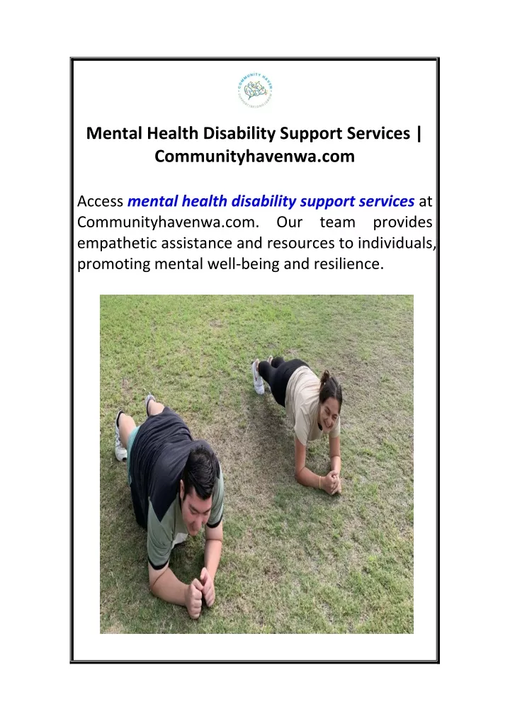 mental health disability support services