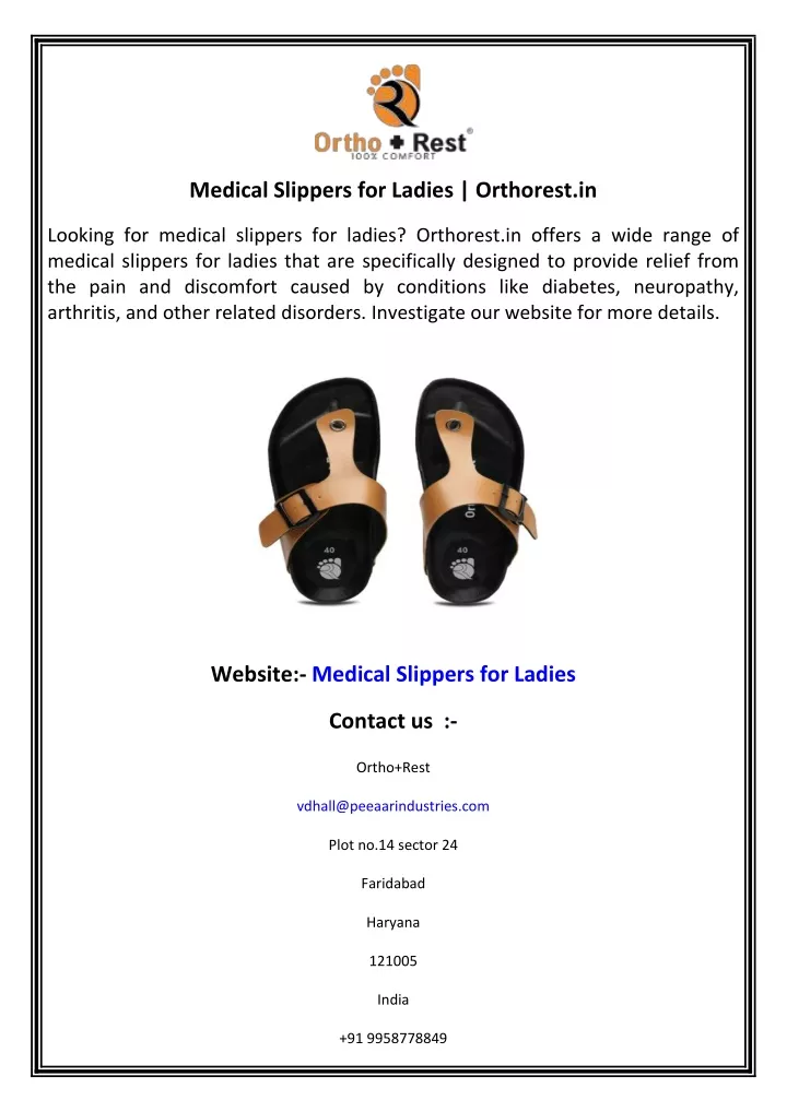 medical slippers for ladies orthorest in