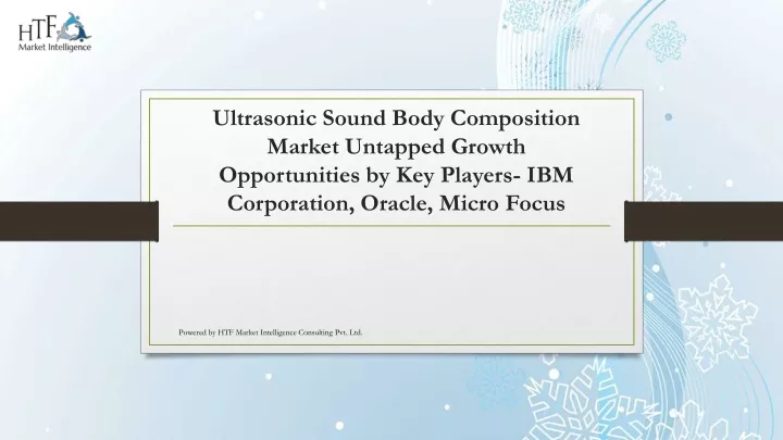 ultrasonic sound body composition market untapped