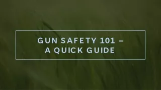 A Visual Guide to Gun Safety
