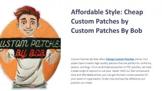 Affordable Style Cheap Custom Patches by Custom Patches By Bob