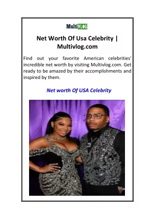 Net Worth Of Usa Celebrity  Multivlog.com