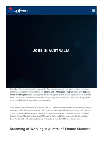 Explore Job Opportunities in Australia