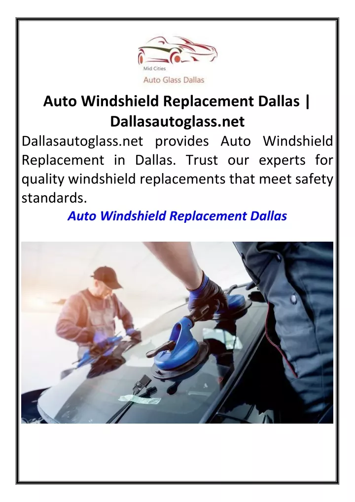 auto windshield replacement dallas