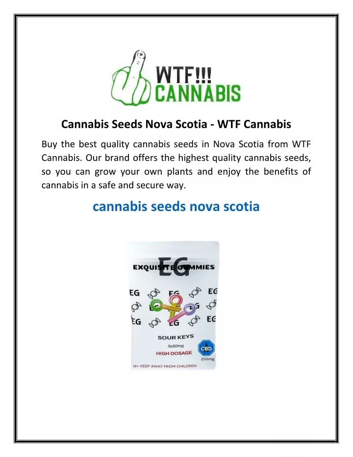 cannabis seeds nova scotia wtf cannabis