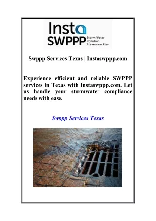 Swppp Services Texas | Instaswppp.com
