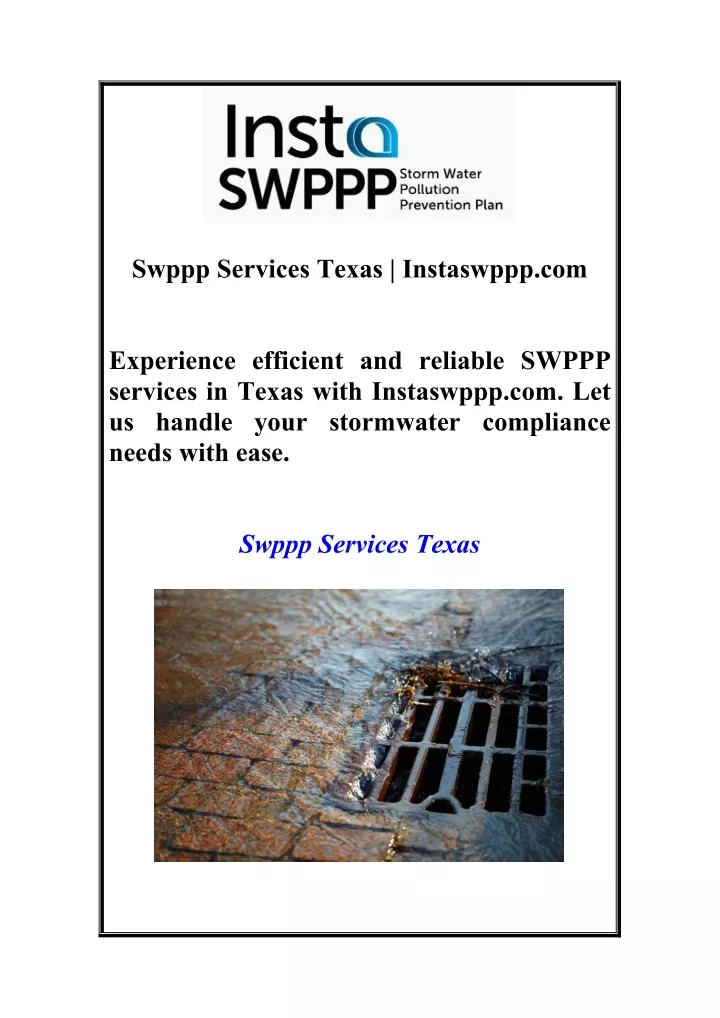 swppp services texas instaswppp com